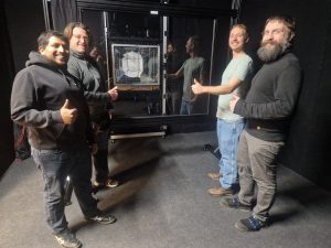 Satisfied employees at ISC Konstanz: The halm module flasher with upgrade is up and running in the new laboratory. From left to right: Sebastian Raphael Shanmugam, Rüdiger Farneda, Andreas Halm and Matthias Helbig